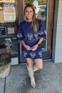 Mable Navy Skirt Set