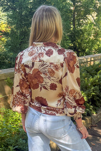 Olivaceous Silk Button Up Blouse Back