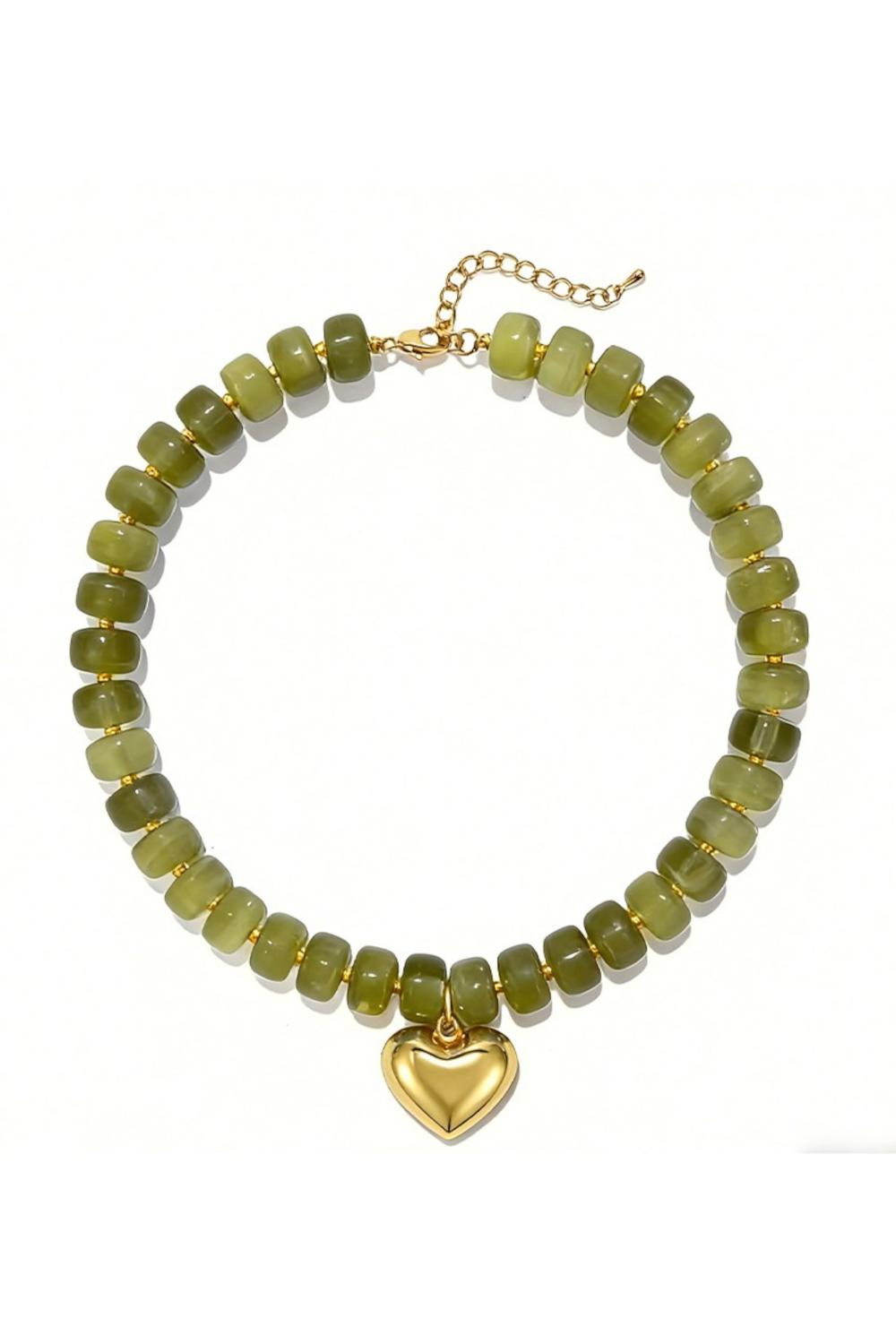 Colorful Beaded Heart Necklace