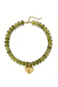 Colorful Beaded Heart Necklace
