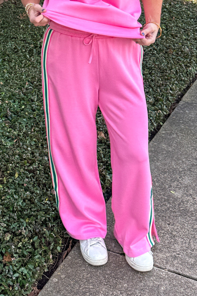 Pink Scuba Pants Set Pants