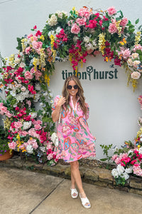 Umgee Pink Paisley Print Dress