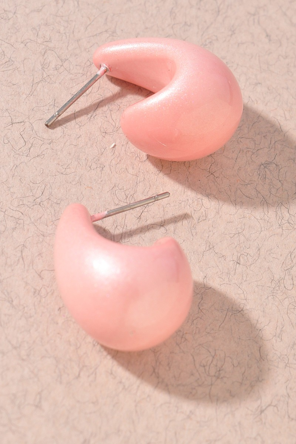 Teardrop Metallic Color Coat EarringsMauve Simply Dixie Boutique