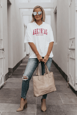 Gameday Couture-Short Sleeve French Terry Pullover-White