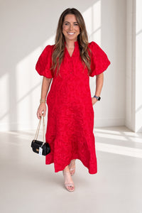 Red Holiday Maxi Dress