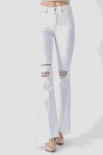 SALE-Risen-High-Rise Flare Jeans-White