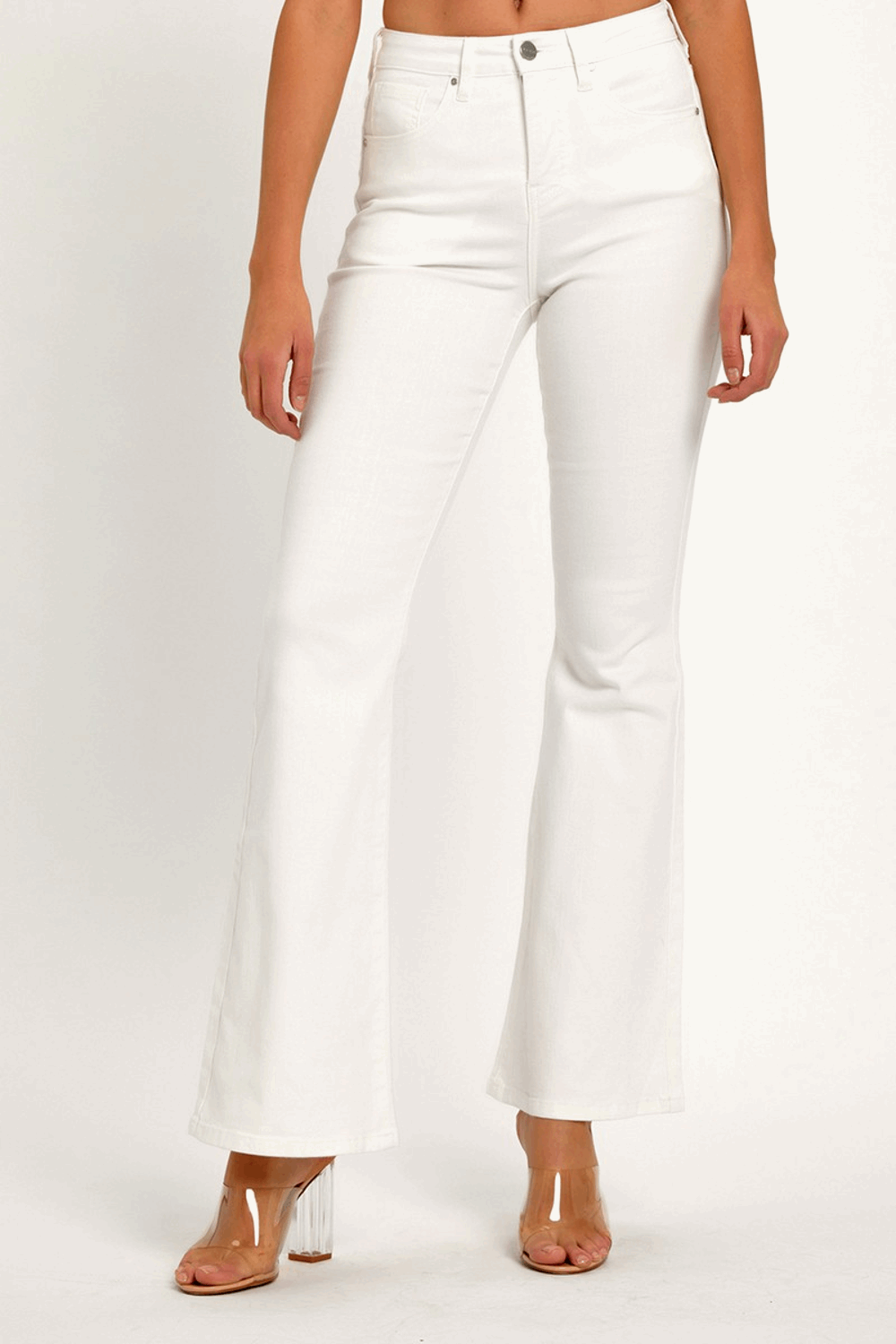 White High Rise Pants