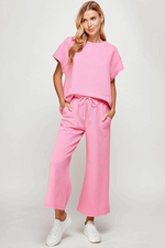 Far From Home Crew Neck Top-Bubble Gum