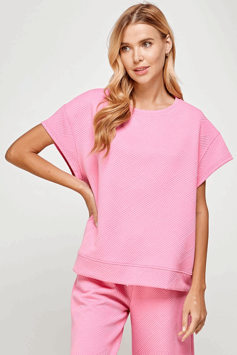 Far From Home Crew Neck Top-Bubble Gum