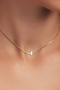 Sideways Cross Necklace