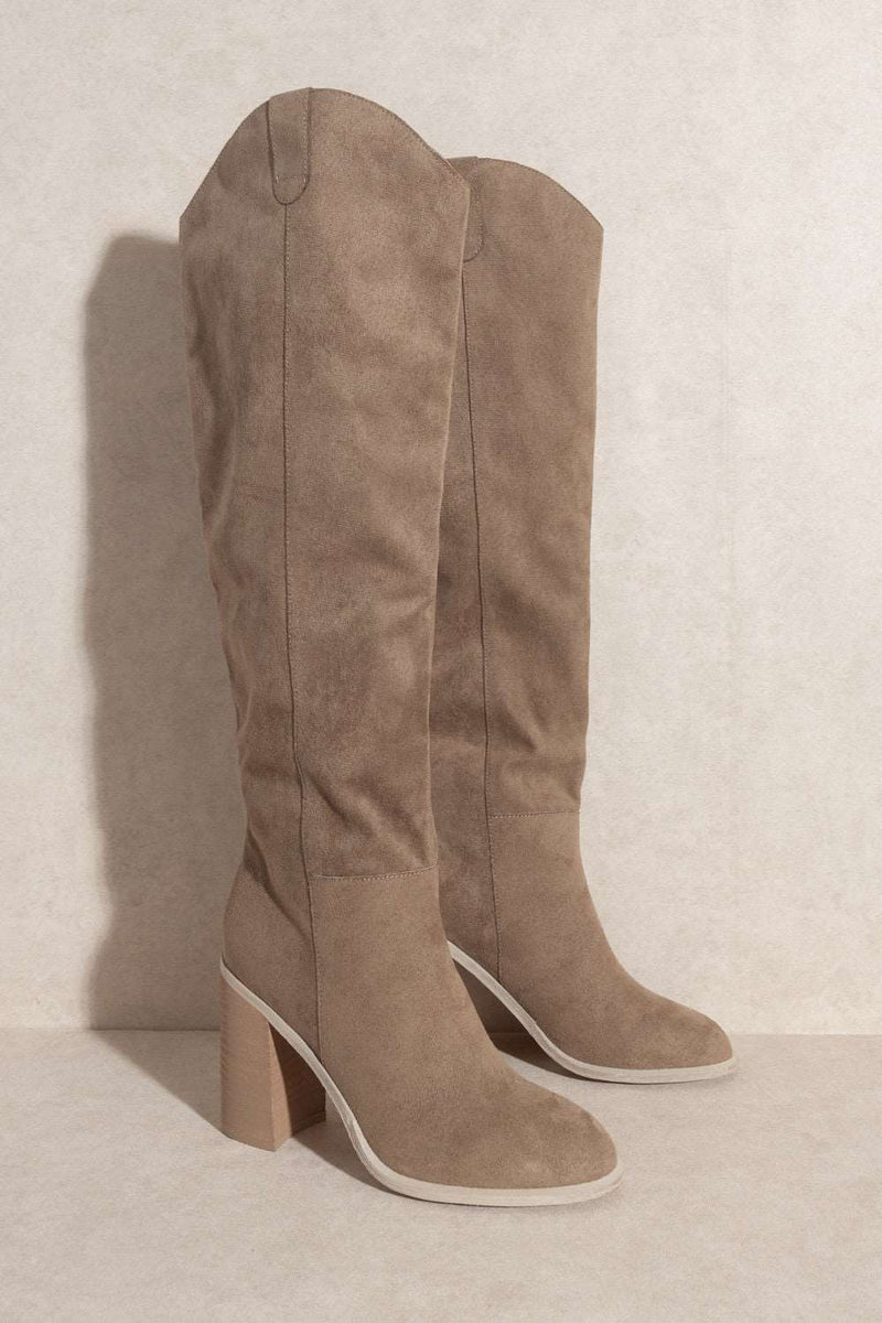 Oasis Society Stephanie Knee High Boots Grey
