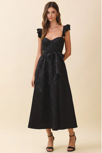 TCEC Black Jacquard Dress