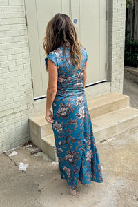 TCEC Blue Silk Dress back