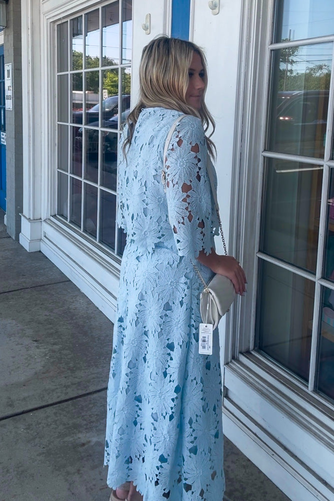 Destined For Beauty Maxi Skirt Set-Baby Blue