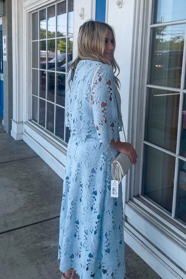 Destined For Beauty Maxi Skirt Set-Baby Blue
