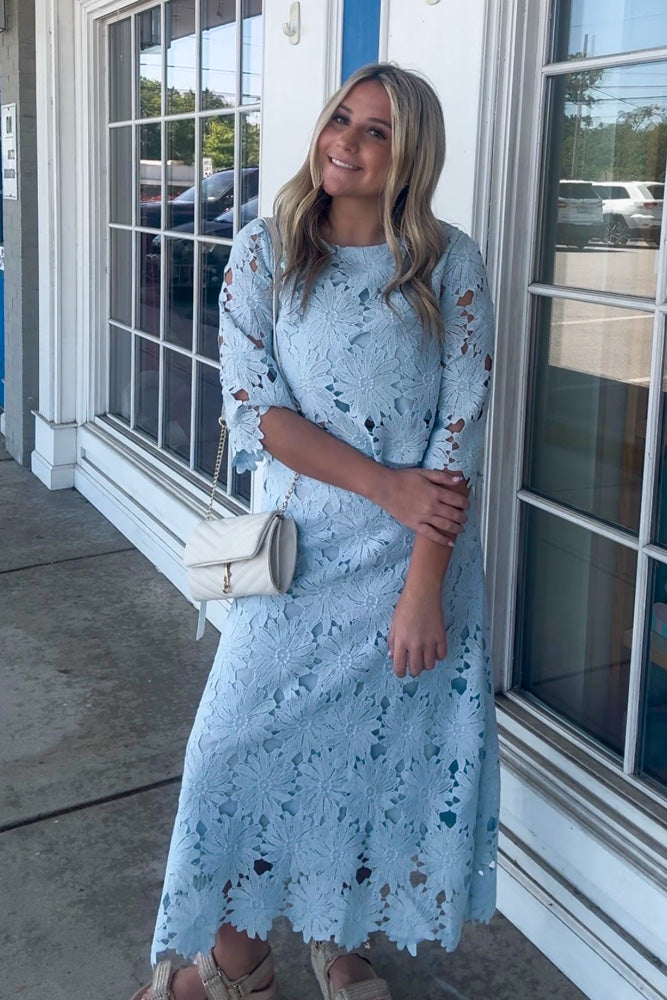 Destined For Beauty Maxi Skirt Set-Baby Blue