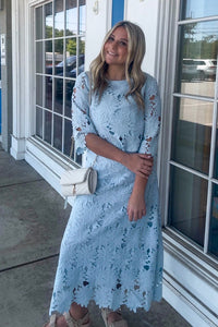 Destined For Beauty Maxi Skirt Set-Baby Blue