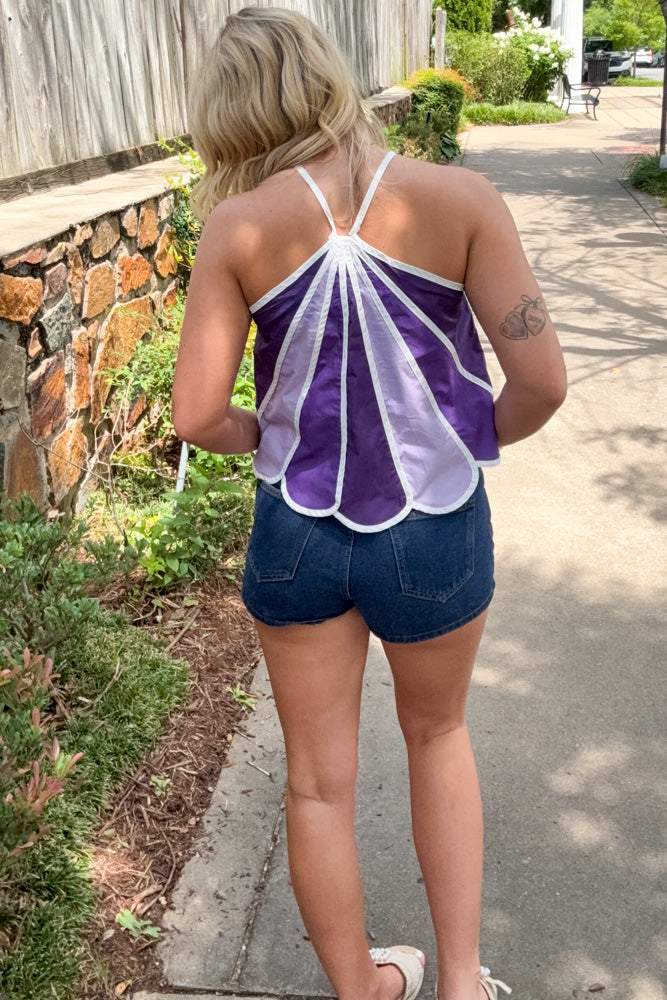 TCEC Purple Scallop Tank Top Back