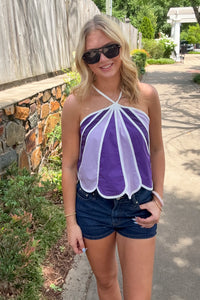 TCEC Purple Scallop Tank Top