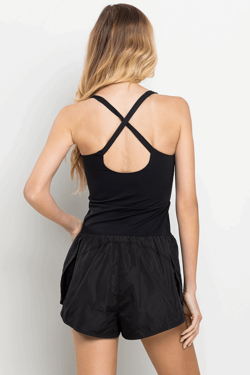 All The Way Romper-Black