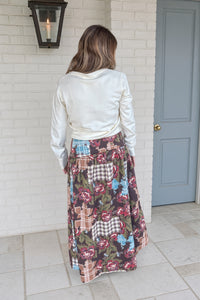 TCEC Patchwork Maxi Skirt back