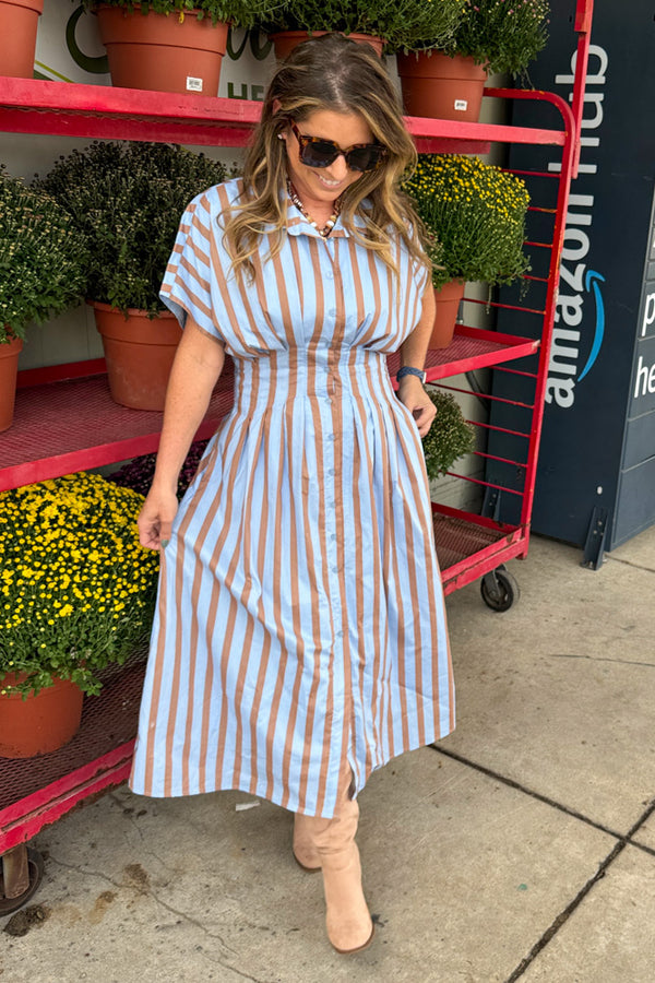 THML Striped Maxi Dress