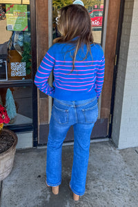 THML Blue cashmere sweater back