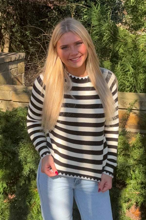 &merci striped sweater