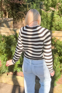& merci striped sweater back