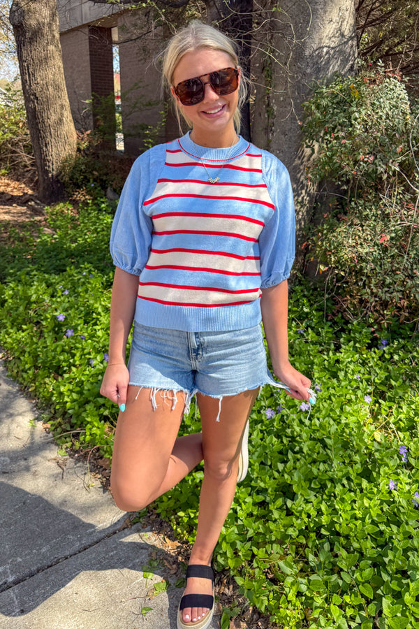 THML Red White And Blue Sweater SImply Dixie