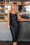 Buddy Love-Tracy Midi Slip Dress-Black
