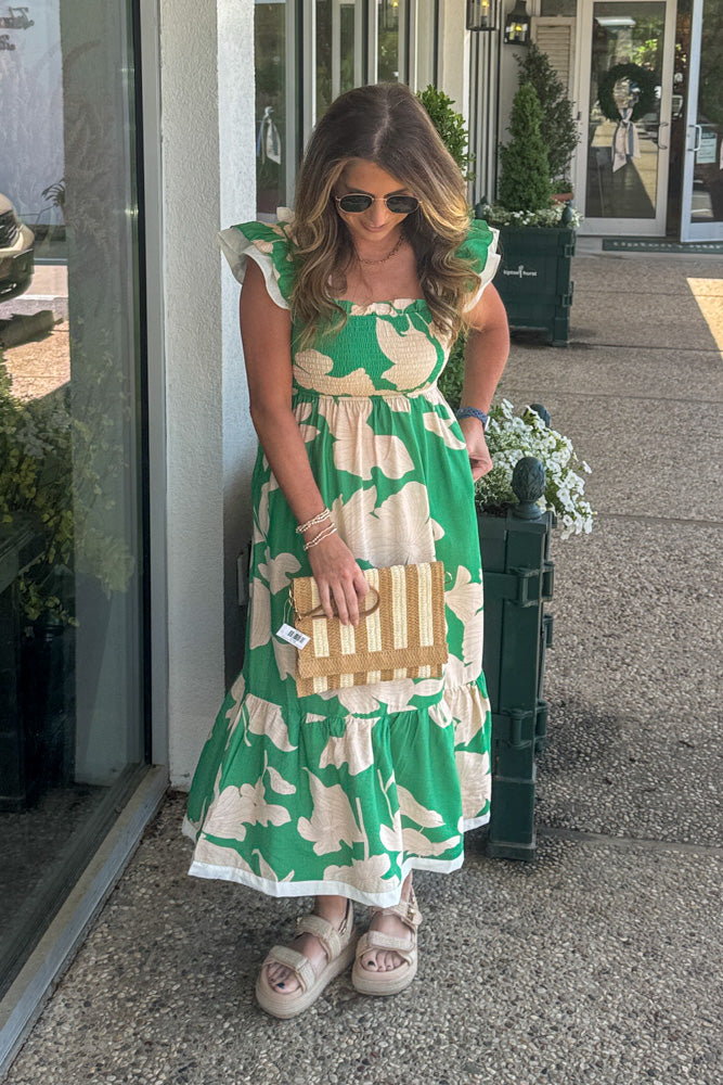 Umgee Lucky Like You Maxi Dress-Green