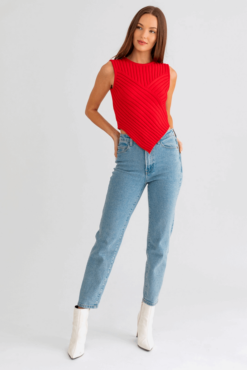 Point Me To The Way Top-Red