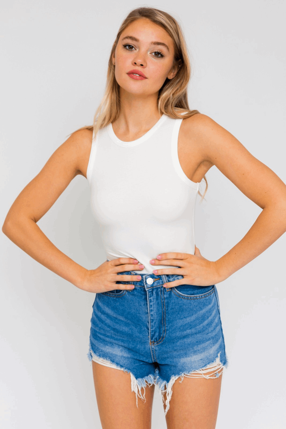 Back To The Basics Bodysuit-White