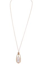 Sem Precious Stone Pendant Necklace