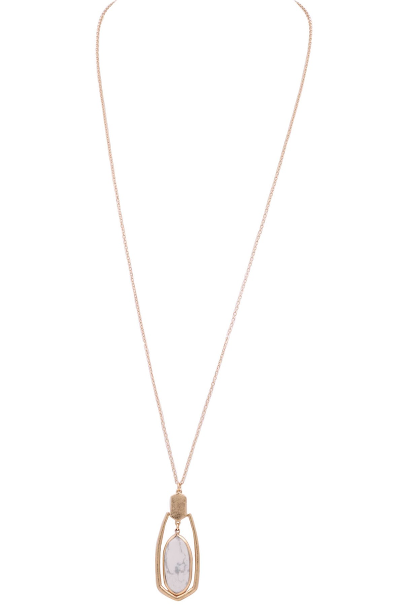 Sem Precious Stone Pendant Necklace