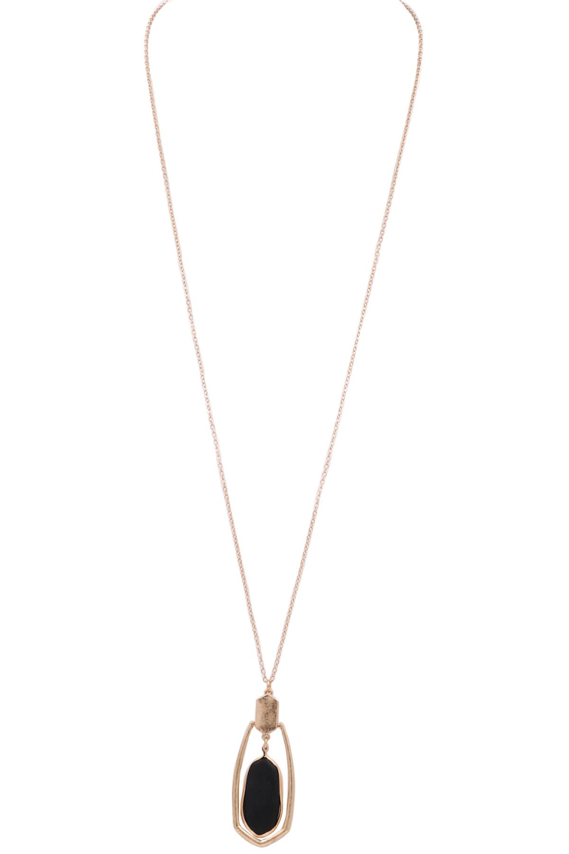 Sem Precious Stone Pendant Necklace