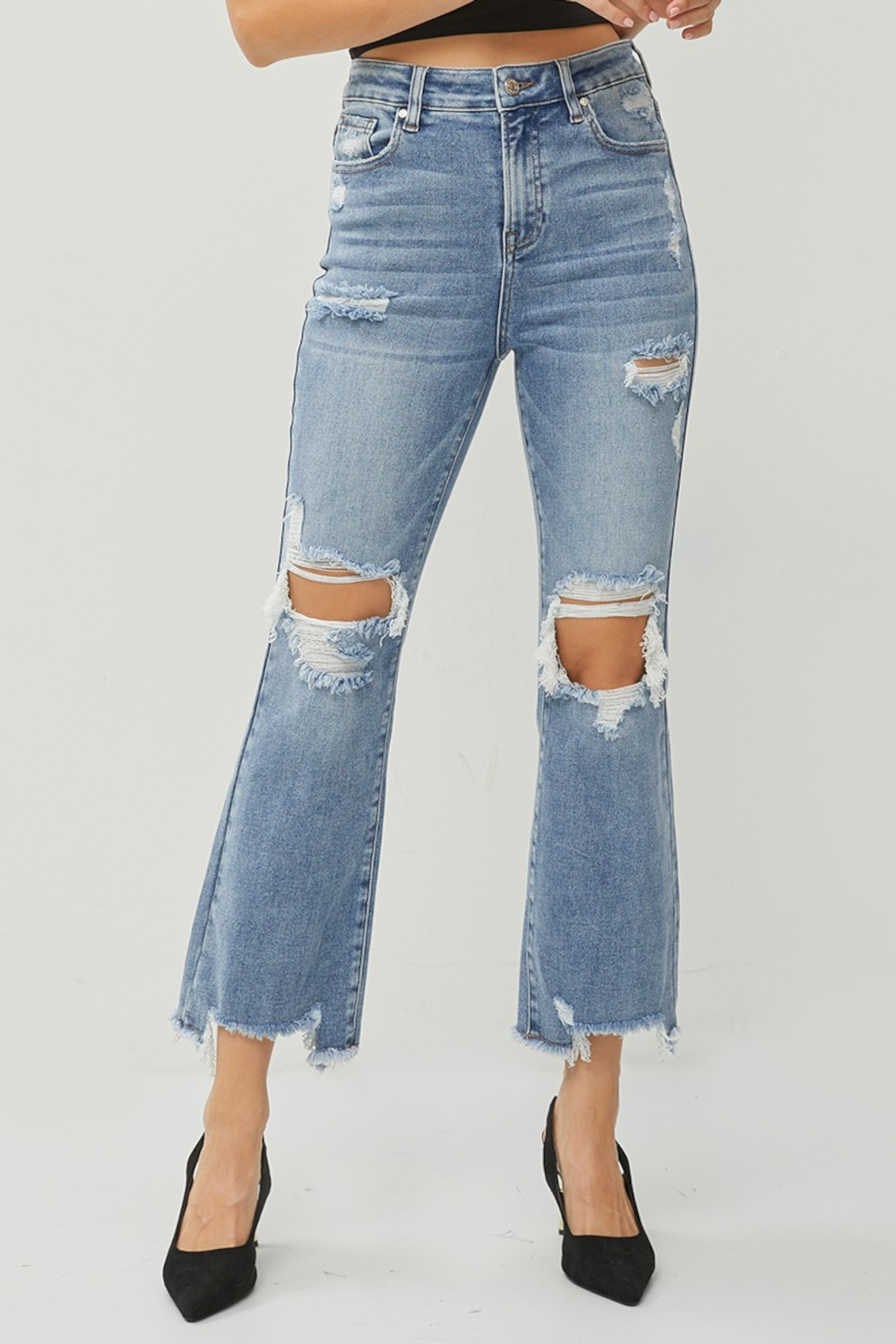 Risen Jeans High Rise Ankle Flare
