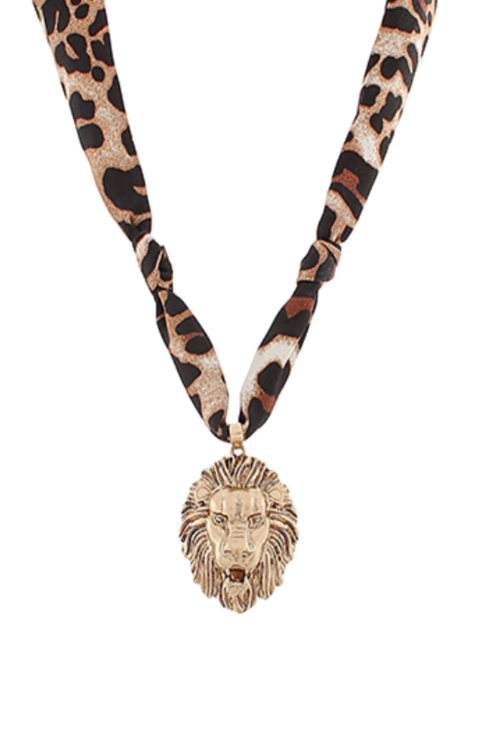 Lion Head Pendant Scarf Necklace