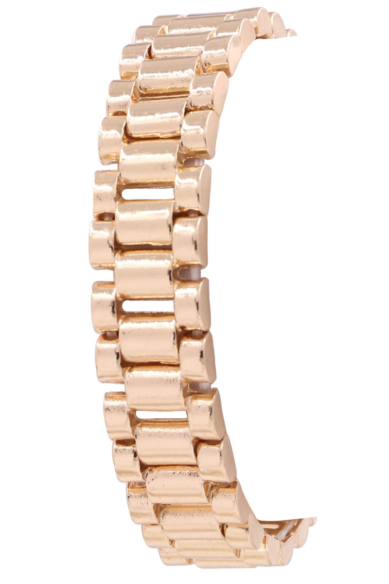 Metal Chain Stretch Bracelet-Gold