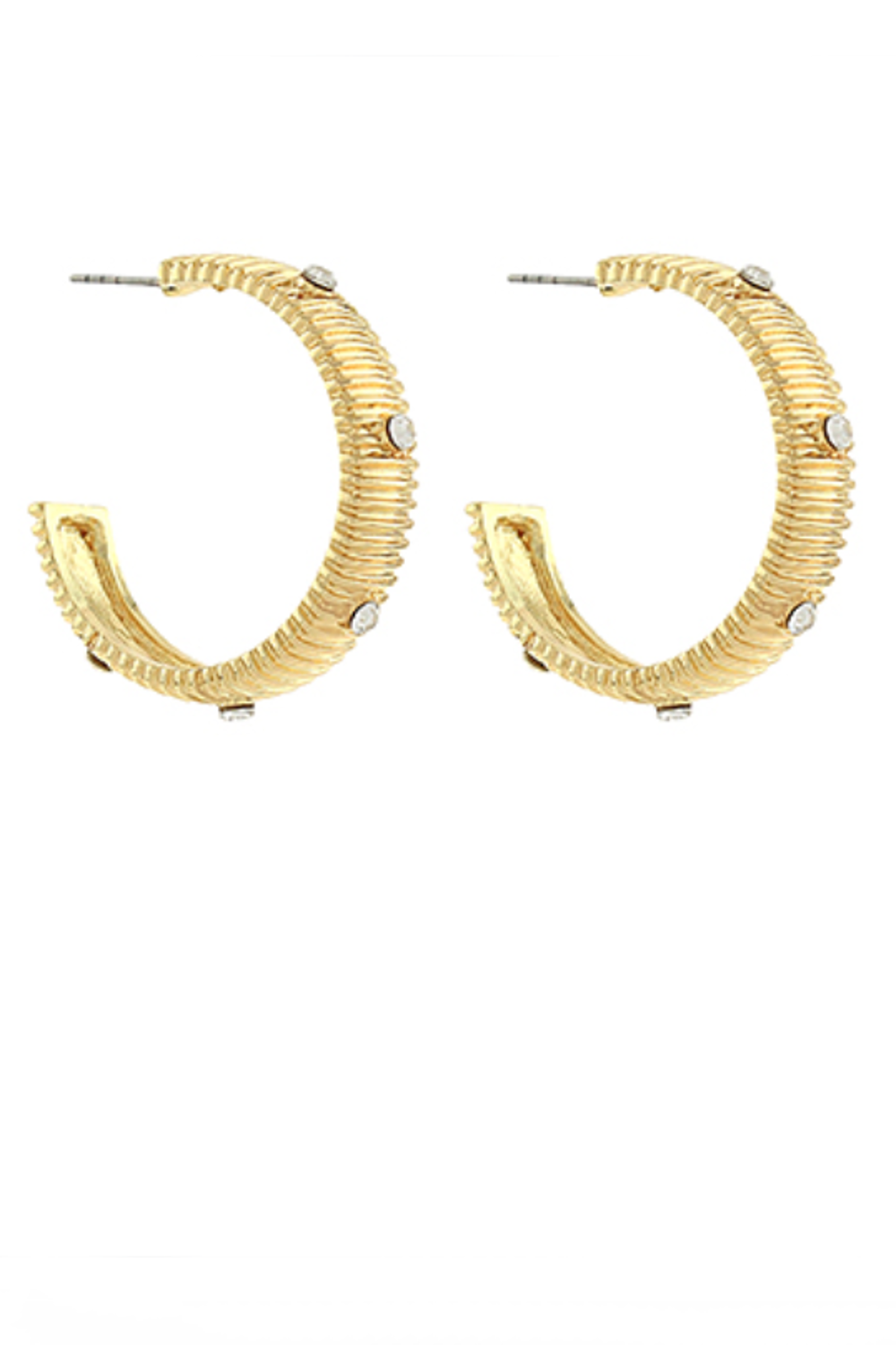 Crystal Station Omega Hoops-Gold