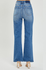 Risen Jeans-High Rise Relaxed Straight Jeans-Medium