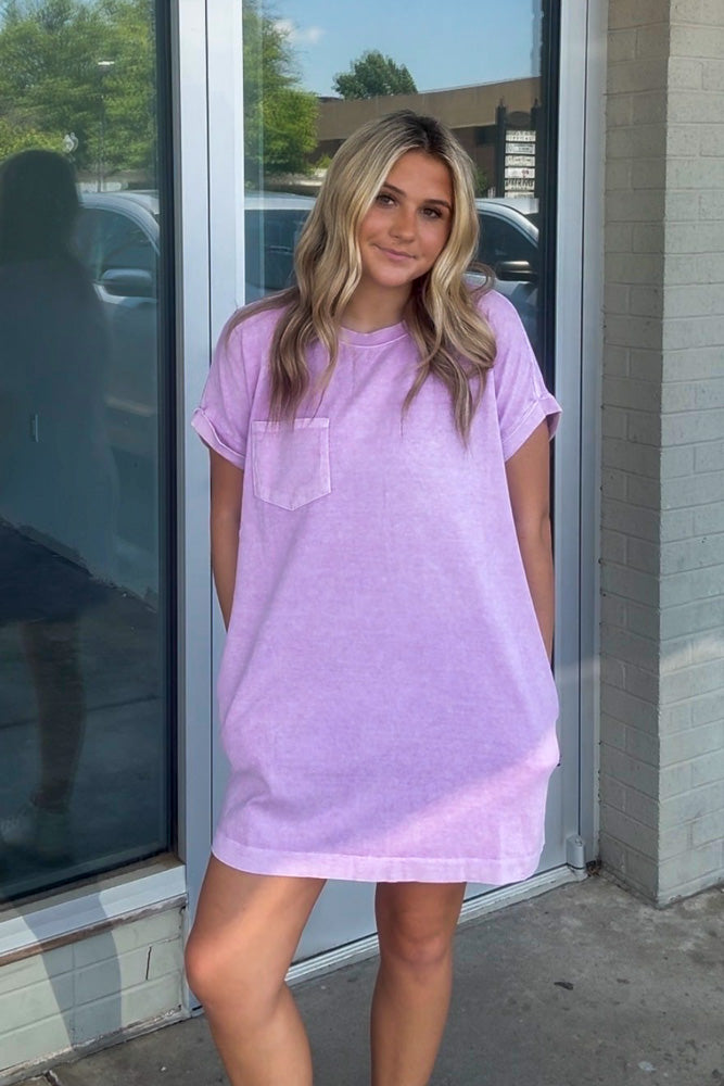 Zenana-Premium Cotton Washed T-Shirt Dress