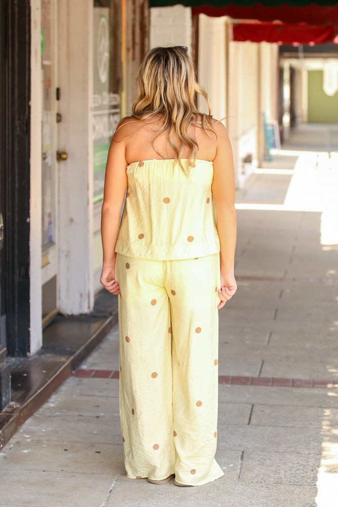 Chic Spotlight Polka Dot Set-Lemon