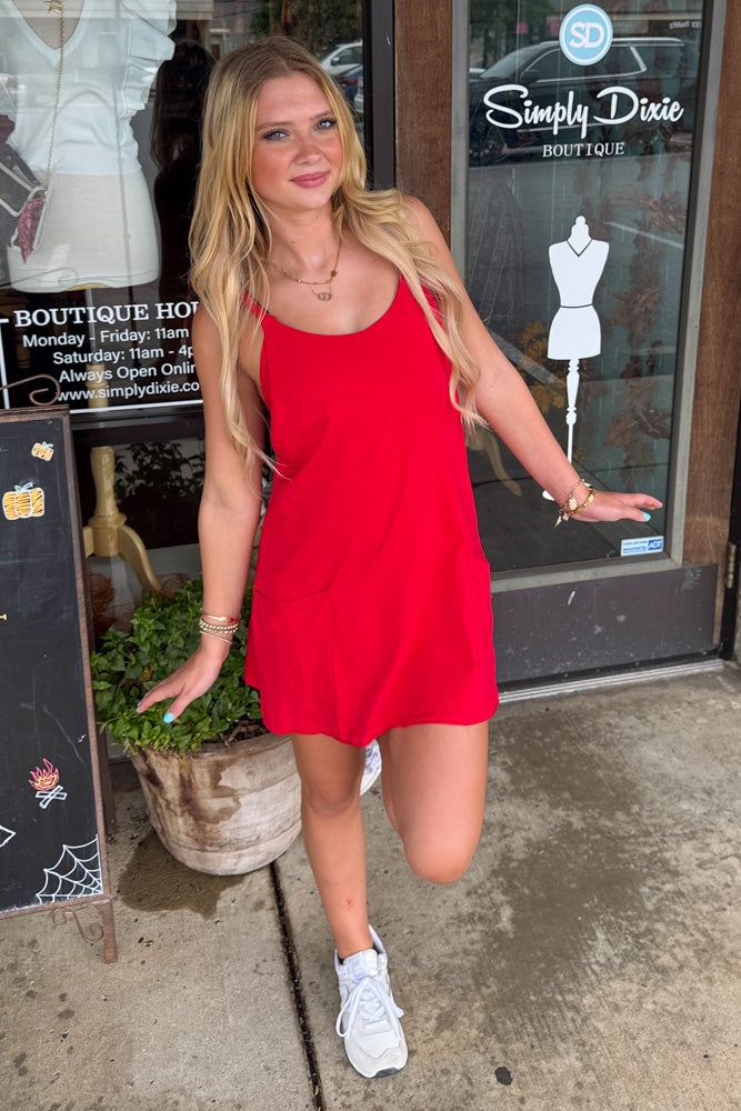 Zenana-Mini Dress With Built In Romper Liner