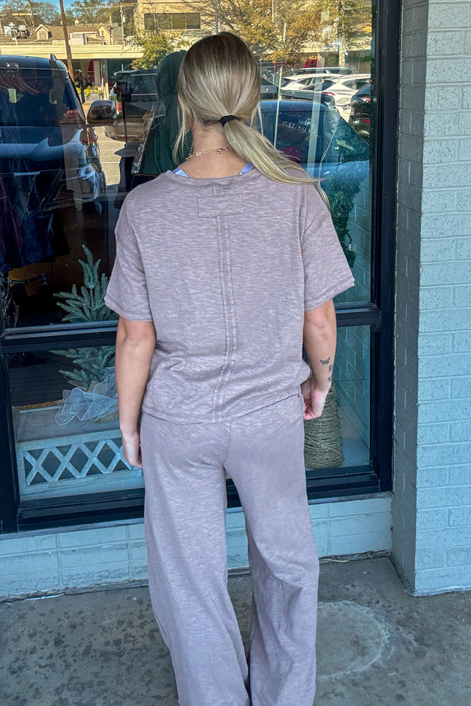 Cotton Slub Short Sleeve Shirt and Pants Set