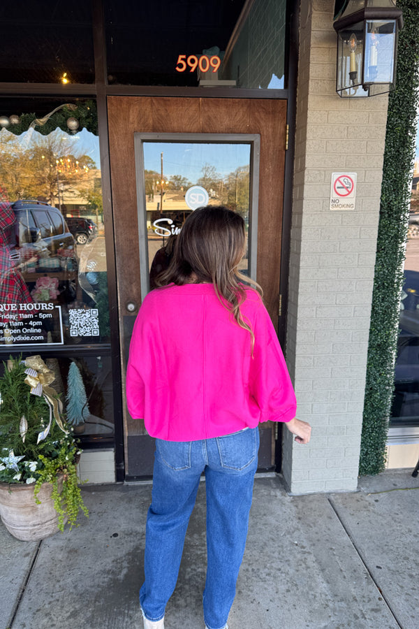 Viscose V-Neck Dolman Sweater