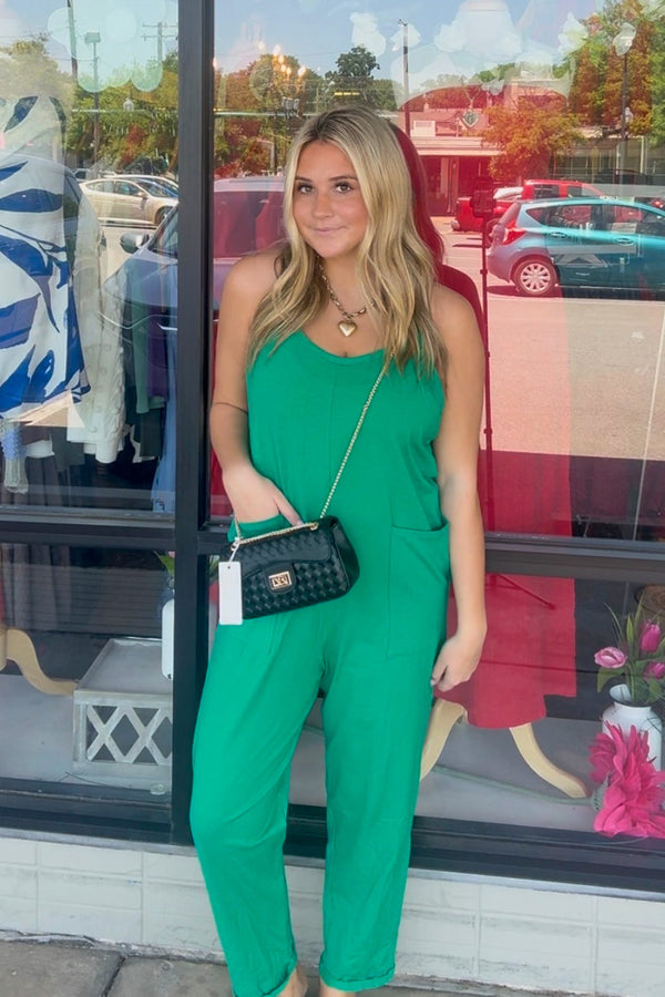 Spaghetti Strap Pocket Jumpsuit