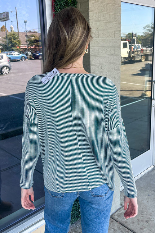 Zenana Balloon Sleeve Top with Contrast Stitching