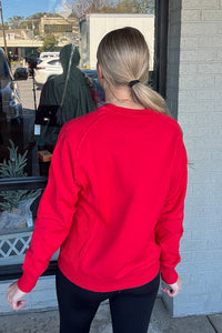 Fleece Raglan Sweatshirt With Ribbed Sides